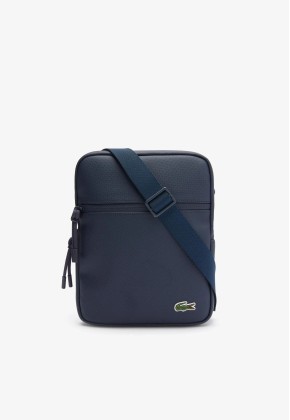 Чоловіча сумка Lacoste темно-синього кольору (medium size) 