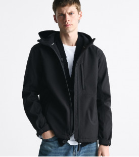 Утеплена чоловіча куртка Zara чорного кольору