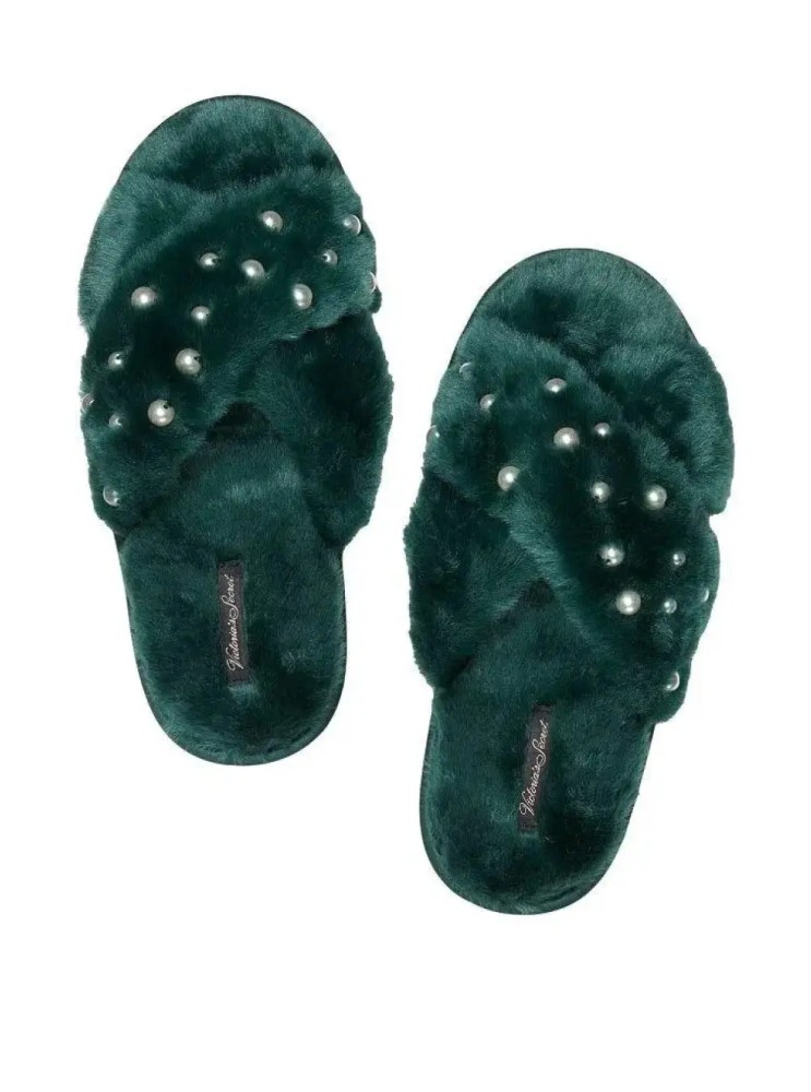 Жіночі домашні капці Victoria's Secret Criss Сross Faux Fur Slides